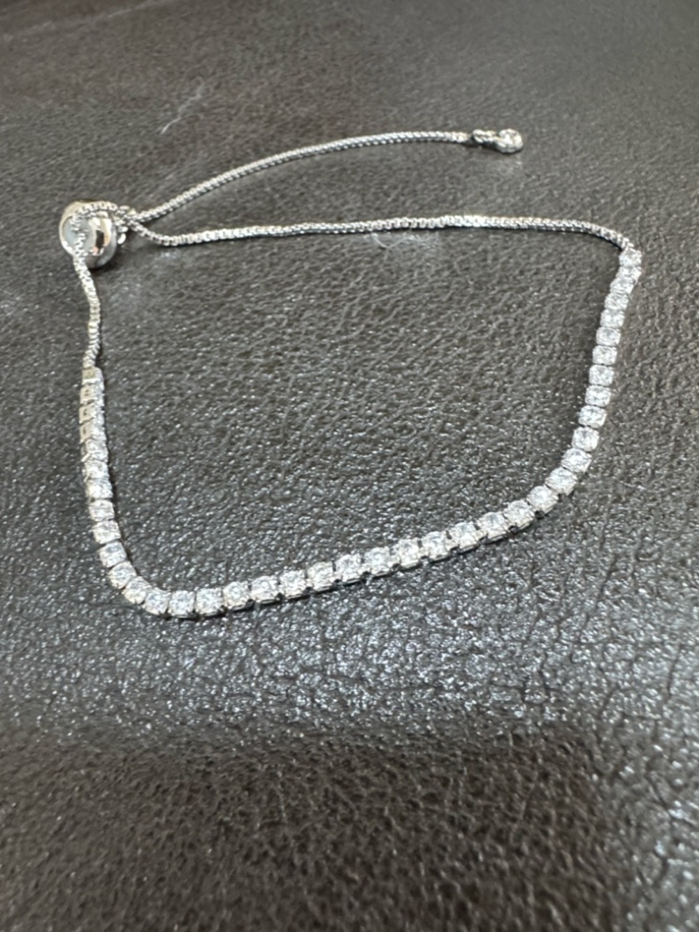 Louise Carter,Classic Silver Tennis Bracelet with Clear Stones - NWT